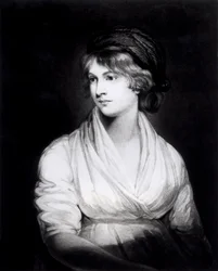 メアリ・ウルストンクラフト・ゴドウィン（1759-97年）の肖像。『女性の権利の擁護』の著者。W・T・アニスによる版画、1802年刊行